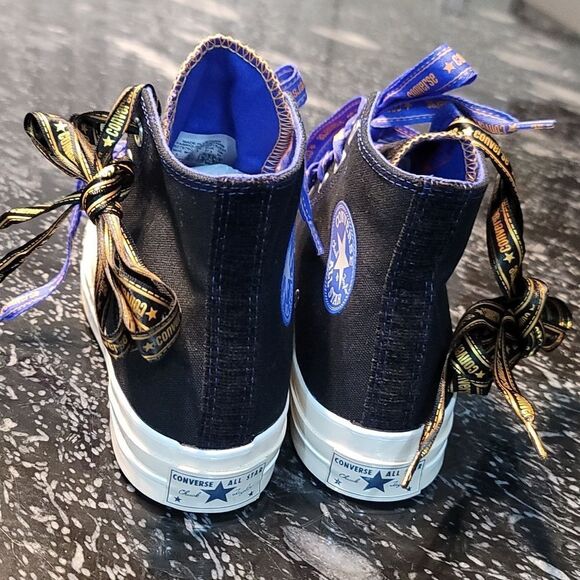 BRAND NEW CONVERSE CHUCK 70 RIBBON LACES KADIN SIYAH SNEAKER - Picture 7 of 16